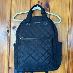JOAN & DAVID Black Quilted Backpack/ Commuter bag